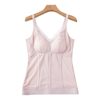 Kamisolė su nėriniais ir krūtinės pagalvėlėmis, V formos iškirptė, petnešėlės tipo sling, nailono audinys