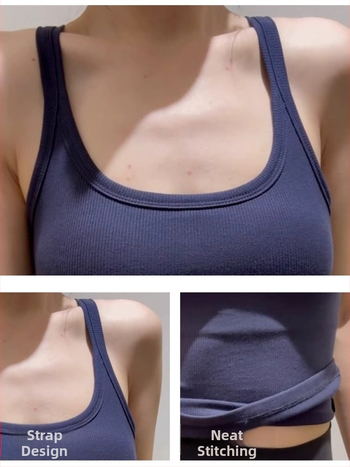 Moterų Amerikietiško stiliaus kamisolas, lengvas vasaros be rankovių topas su įsiūta krūties pagalvėle, halter kaklo, siauras kirpimas, vientisas, ilgis 50-65 cm, audinys: medvilnė–viskozė–elastanas