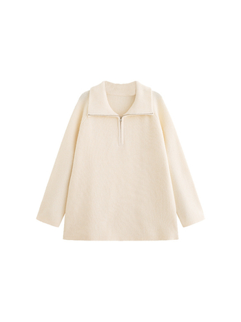 Плюс размер дамски пуловер с качулка и лацкена яка, дълги ръкави, полиестер-акрилно плетиво, Зимна колекция 2025