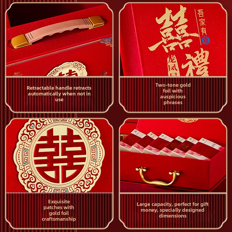 Vestuvių dovanos pinigų dėžutė – blizganti apdaila, dovanų dėžutė vestuvėms su pinigų dovana (Prekės ženklo Orange nuoyibai)