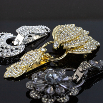 Hengmeihe kaklo sagtis su kristalais, duckbill tipo, skirtas minkų kailiams – aukštos kokybės drabužių aksesuaras