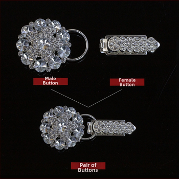 Hengmeihe kaklo sagtis su kristalais, duckbill tipo, skirtas minkų kailiams – aukštos kokybės drabužių aksesuaras