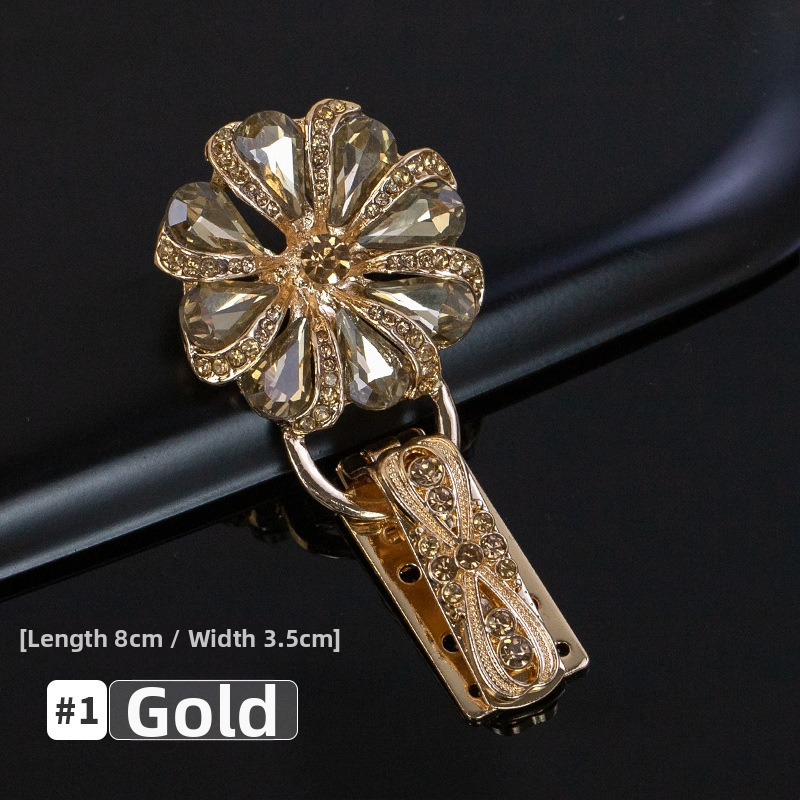 Hengmeihe kaklo sagtis su kristalais, duckbill tipo, skirtas minkų kailiams – aukštos kokybės drabužių aksesuaras