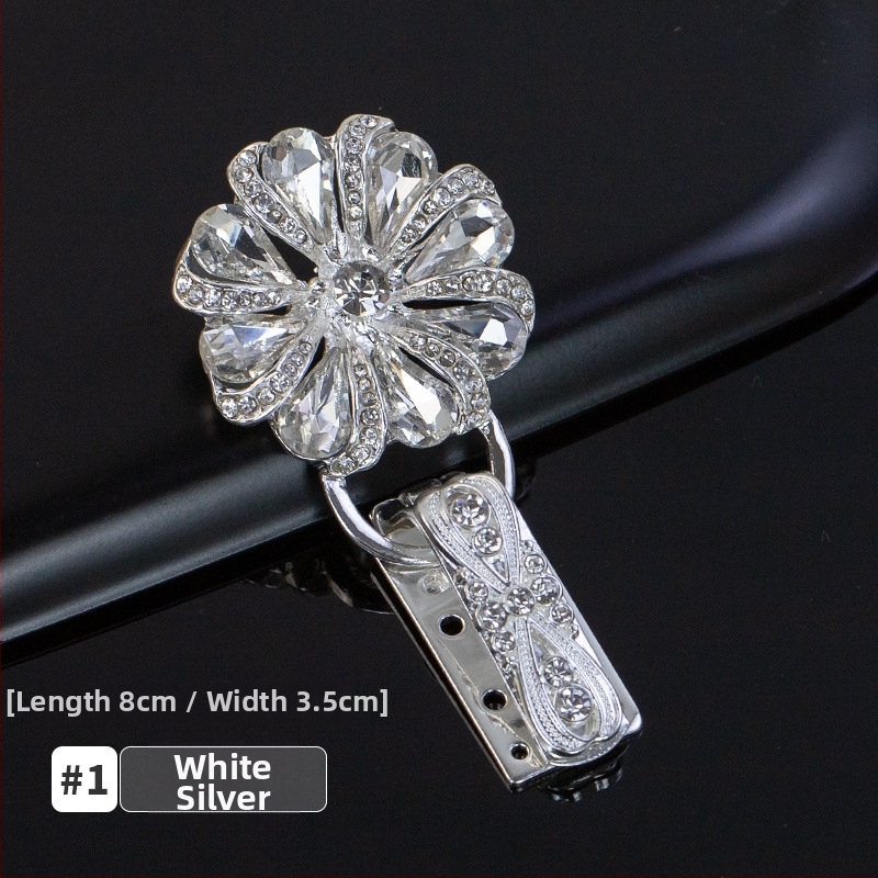 Hengmeihe kaklo sagtis su kristalais, duckbill tipo, skirtas minkų kailiams – aukštos kokybės drabužių aksesuaras