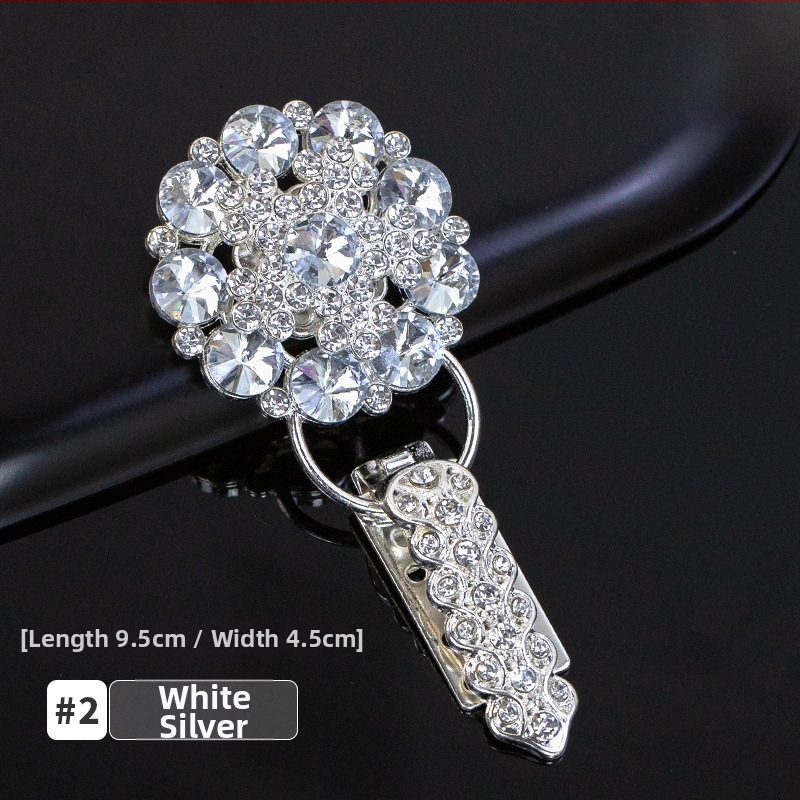 Hengmeihe kaklo sagtis su kristalais, duckbill tipo, skirtas minkų kailiams – aukštos kokybės drabužių aksesuaras