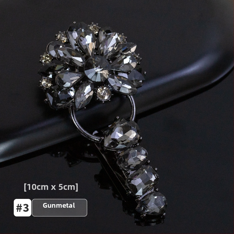 Hengmeihe kaklo sagtis su kristalais, duckbill tipo, skirtas minkų kailiams – aukštos kokybės drabužių aksesuaras