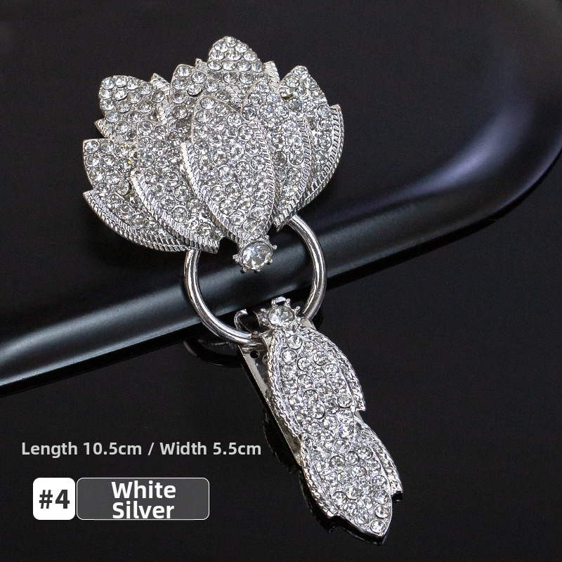 Hengmeihe kaklo sagtis su kristalais, duckbill tipo, skirtas minkų kailiams – aukštos kokybės drabužių aksesuaras