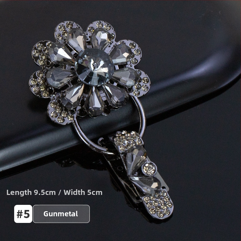 Hengmeihe kaklo sagtis su kristalais, duckbill tipo, skirtas minkų kailiams – aukštos kokybės drabužių aksesuaras