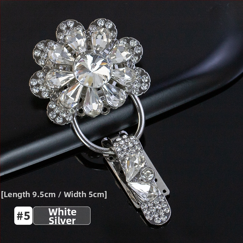 Hengmeihe kaklo sagtis su kristalais, duckbill tipo, skirtas minkų kailiams – aukštos kokybės drabužių aksesuaras