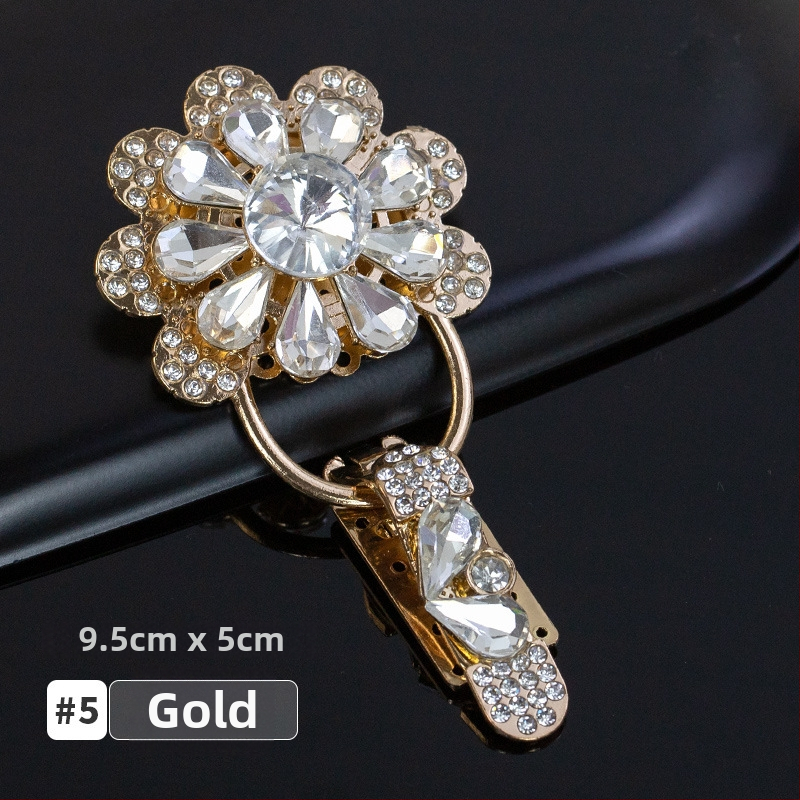 Hengmeihe kaklo sagtis su kristalais, duckbill tipo, skirtas minkų kailiams – aukštos kokybės drabužių aksesuaras