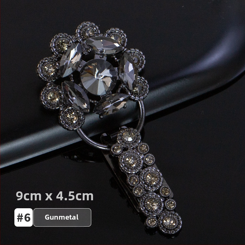 Hengmeihe kaklo sagtis su kristalais, duckbill tipo, skirtas minkų kailiams – aukštos kokybės drabužių aksesuaras