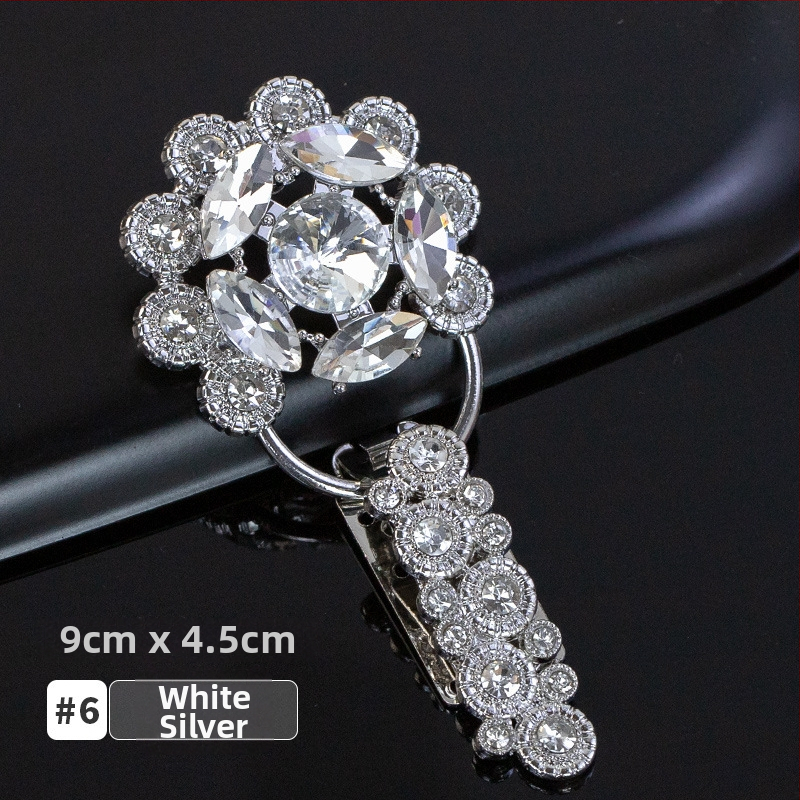 Hengmeihe kaklo sagtis su kristalais, duckbill tipo, skirtas minkų kailiams – aukštos kokybės drabužių aksesuaras