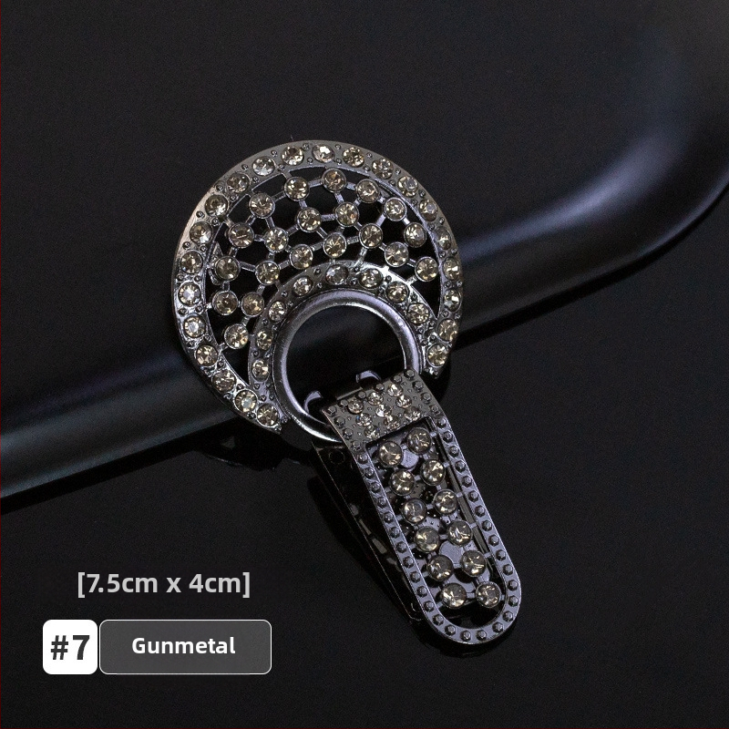 Hengmeihe kaklo sagtis su kristalais, duckbill tipo, skirtas minkų kailiams – aukštos kokybės drabužių aksesuaras