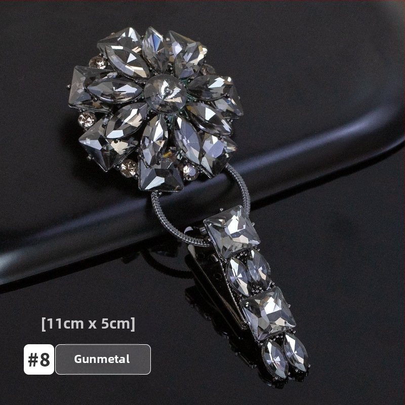 Hengmeihe kaklo sagtis su kristalais, duckbill tipo, skirtas minkų kailiams – aukštos kokybės drabužių aksesuaras