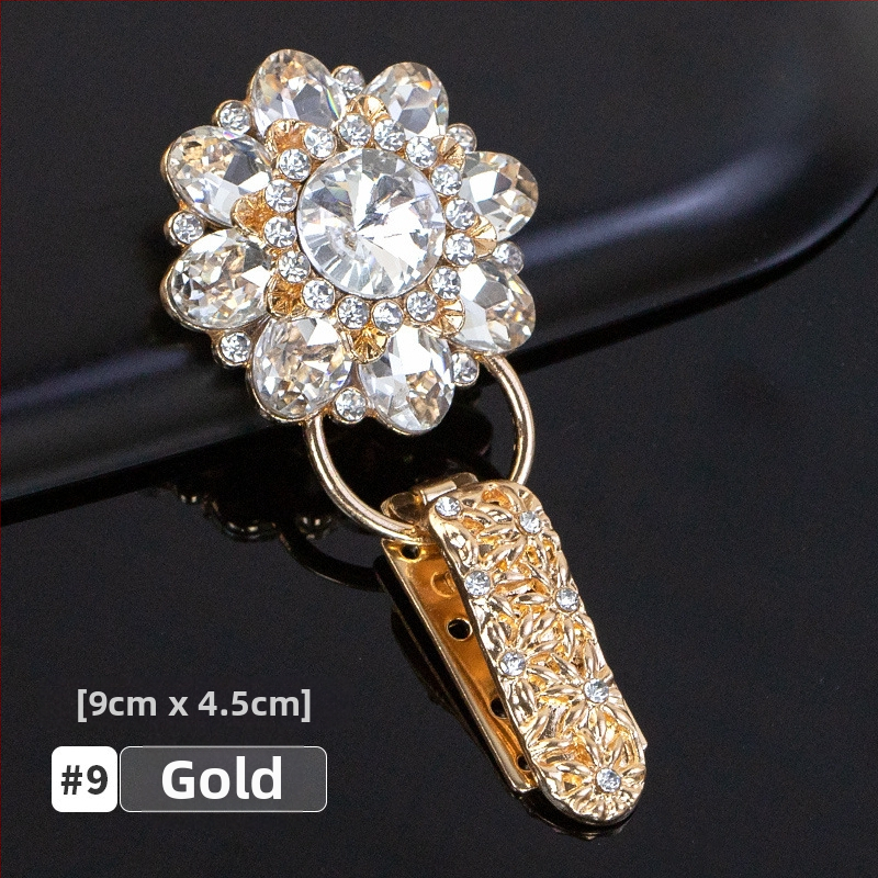 Hengmeihe kaklo sagtis su kristalais, duckbill tipo, skirtas minkų kailiams – aukštos kokybės drabužių aksesuaras