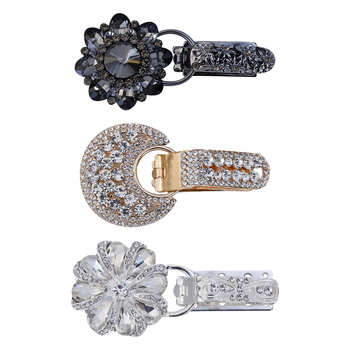 Hengmeihe διακοσμητική αγκράφα για παλτά — κράμα ψευδαργύρου με τεχνητούς κρυστάλλους, κλασικό εθνικό στυλ, μινιμαλιστικός σχεδιασμός