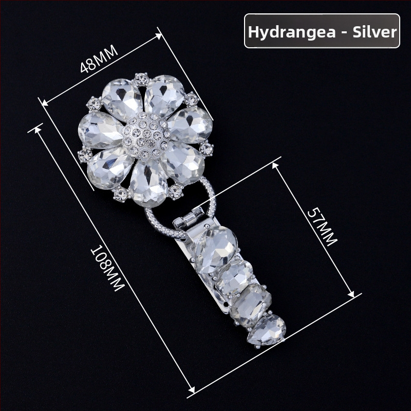 Hengmeihe dekoratyvinė sagė paltui — cinko lydinio su imitaciniais kristalais, klasikinis nacionalinis stilius, minimalistinis dizainas