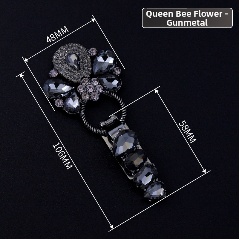 Hengmeihe dekoratyvinė sagė paltui — cinko lydinio su imitaciniais kristalais, klasikinis nacionalinis stilius, minimalistinis dizainas