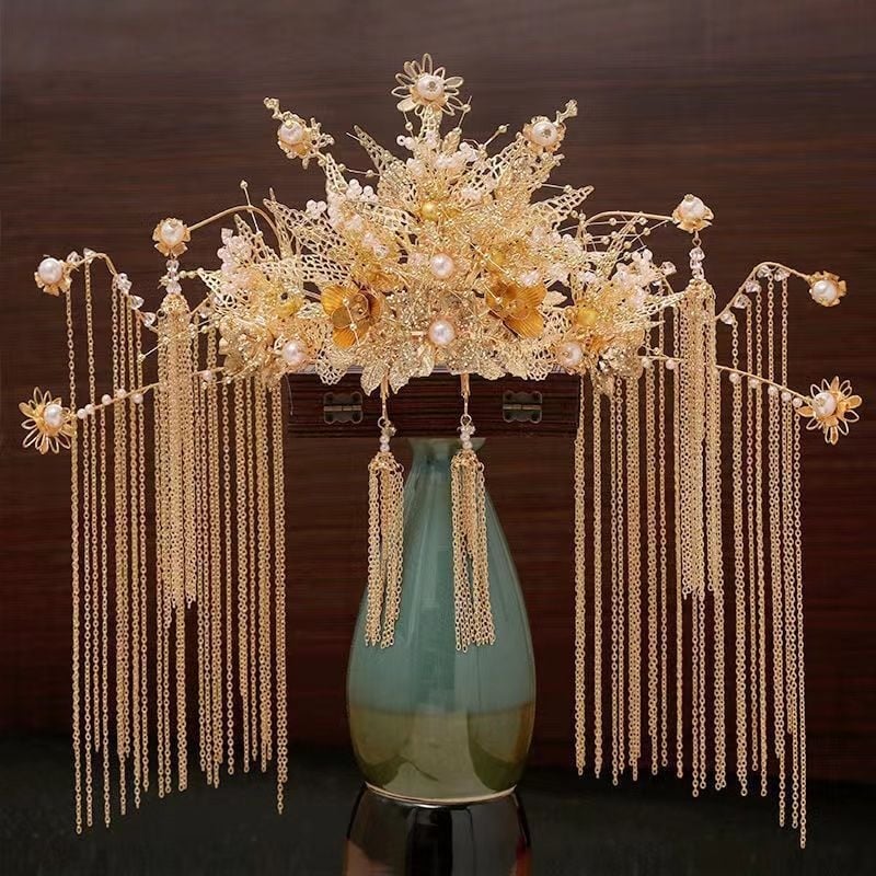 Galvos aksesuarai: Vintage stiliaus plaukų vainikas iš lydinio, elektroplakavimas, vestuvėms