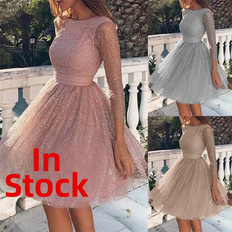 Yuqi ilga rankovė suknelė, aukštas liemuo, A linijos siluetas, midi ilgis, audinys iš tussah šilko ir viskozės, pagrindinės medžiagos kiekis iki 30%