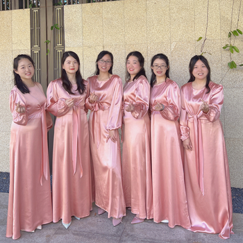 Elegantiška pamergos suknelė su ilgomis rankovėmis, ilga suknelė, poliesteris, prekės ženklas Loriya 5 Flowers