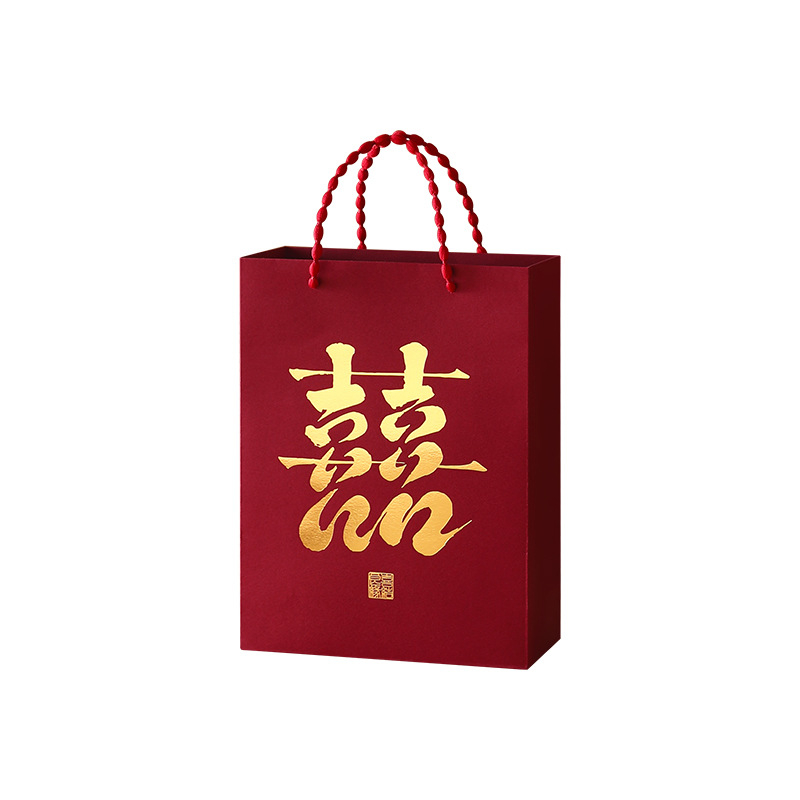 Xiuyoufu kvadratinė popierinė dovanų rankinė vestuvėms – kinų stiliaus, skirta pamergoms