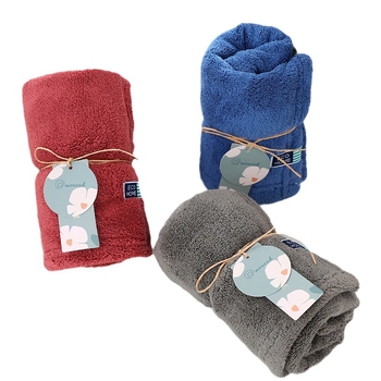 Комплект лента за глава с котешки уши и кърпа в подаръчна кутия — корал флийс; тегло 280 г; марка Mufanduo; персонализируем; опаковка: подаръчна кутия