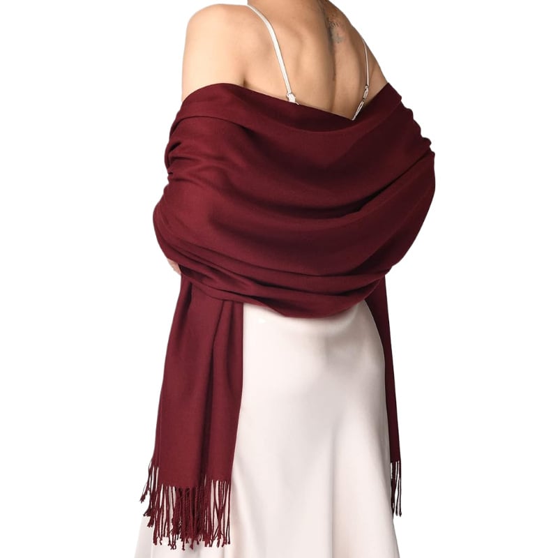 Moterų dirbtinio kašmyro šalikai — ilgas vestuvinis šalikas nuotakai ir pamainoms, visų sezonų aksesuaras