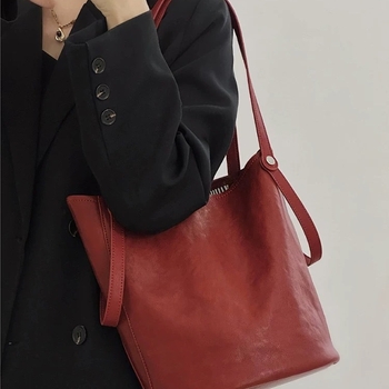 Kibirinė rankinė su vandens kibiro dizainu, PU medžiaga, poliesterio pamušalas, dvigubi pečių dirželiai — Kailudeng mw-678, 2025 m. vasara