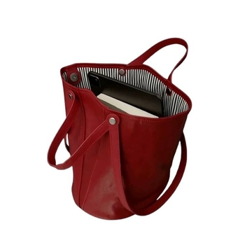 Kibirinė rankinė su vandens kibiro dizainu, PU medžiaga, poliesterio pamušalas, dvigubi pečių dirželiai — Kailudeng mw-678, 2025 m. vasara