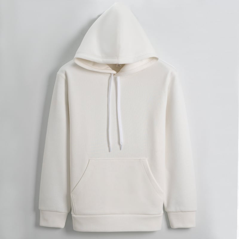 Hanorac pulover masculin cu glugă, 80% bumbac, umplutură velur, gros, croială lejeră, mâneci lungi, 430 g