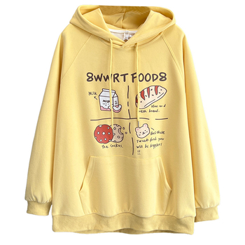 Rudenį 2025 megztinis su gobtuvu, laisvo silueto, ilgomis rankovėmis, medvilnė 80-90%