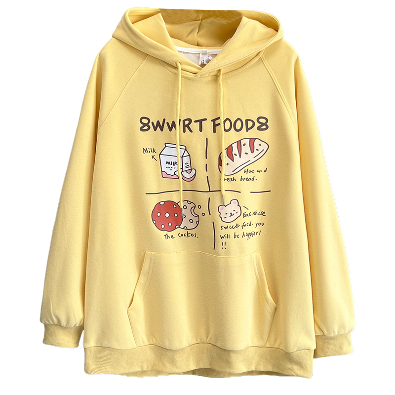 Rudenį 2025 megztinis su gobtuvu, laisvo silueto, ilgomis rankovėmis, medvilnė 80-90%