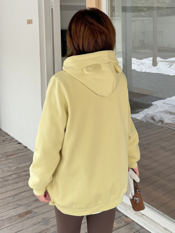 Megztinis su meškių ausimis, fliso vidus, gobtuvas, spauda, medvilnės-poliesterio mišinys, Žiema 2025