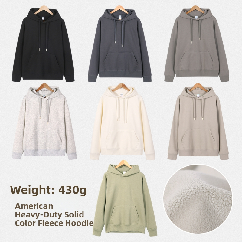 Mikina s kapucňou z fleecu, 430 g, fleecová podšívka, Ori Velvet látka, bavlna 51–70%, potlač loga na želanie