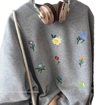 Dámske oversized mikina s kapucňou, fleece podšívka, geometrický vzor, stredná dĺžka, polyester