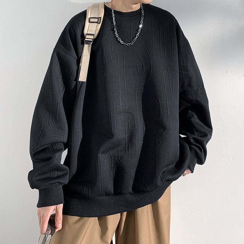 Hanorac jacquard din poliester, cu glugă, croială lejeră, guler rotund, mâneci lungi — toamna 2025