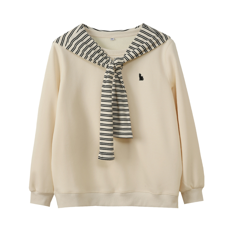 Didelio dydžio moterų gobtuvuotas fliso džemperis – 240 g polar fleece, medvilnės-poliesterio mišinys (50–70% medvilna, 30–50% poliesteris), storesnis, vidutinio ilgio, ilgomis rankovėmis, kasdienis korejiečių-japonų stilius, žiema 2025