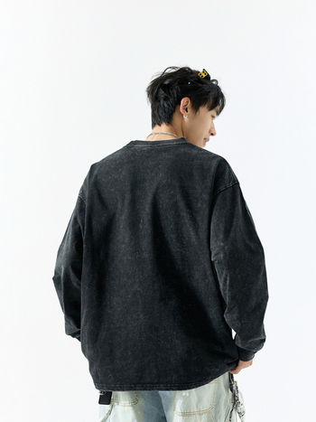 Ανδρικό φούτερ, 100% βαμβάκι, μακριά μανίκια, στρογγυλός λαιμός, τυπωμένο σχέδιο