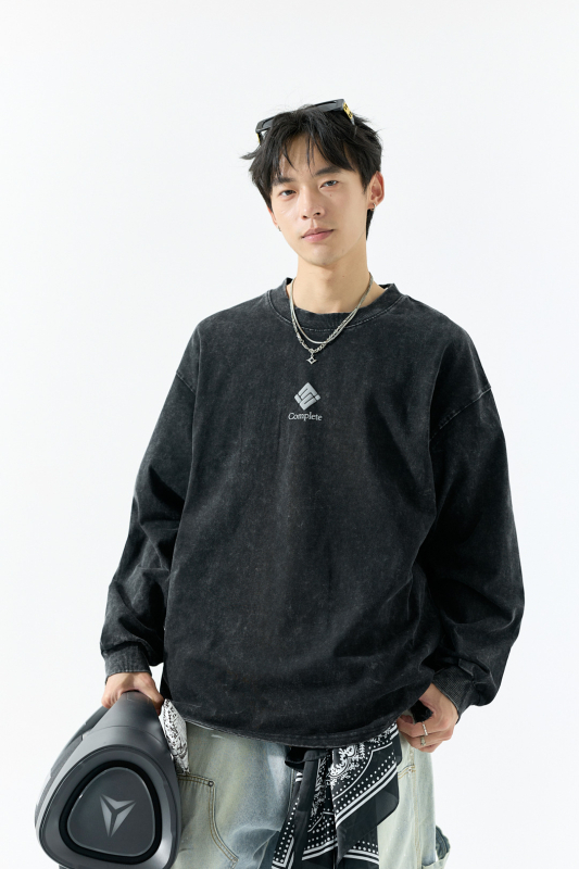 Ανδρικό φούτερ, 100% βαμβάκι, μακριά μανίκια, στρογγυλός λαιμός, τυπωμένο σχέδιο