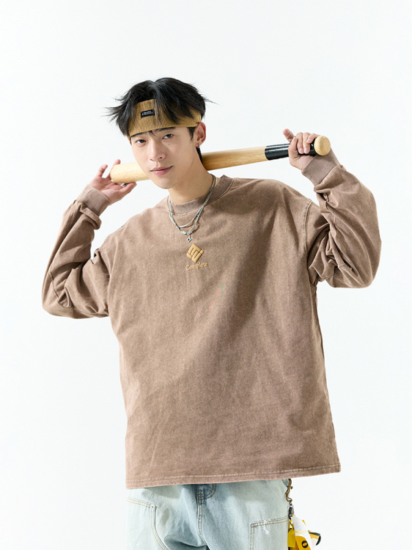 Ανδρικό φούτερ, 100% βαμβάκι, μακριά μανίκια, στρογγυλός λαιμός, τυπωμένο σχέδιο