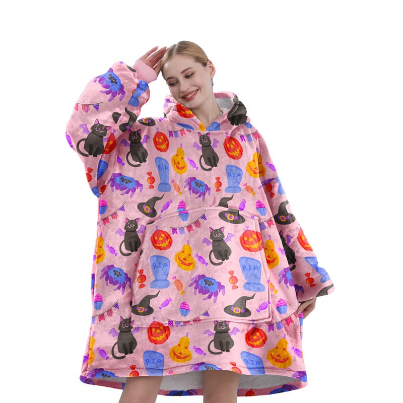 Red ti Medvilninės chalatas su koraliniu fleece