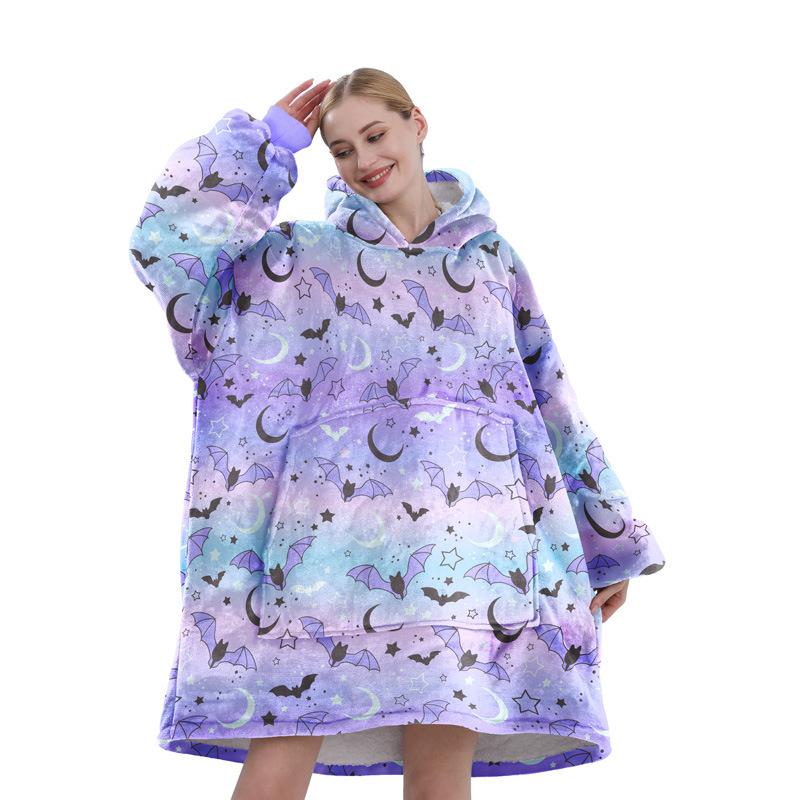 Red ti Medvilninės chalatas su koraliniu fleece