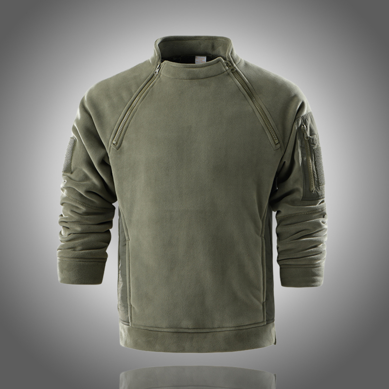 Fleece kardigan stiliaus striukė, unisex; išorinis poliesterio audinys; poliesterio pamušalas