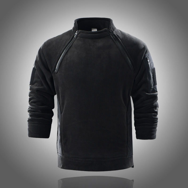 Fleece kardigan stiliaus striukė, unisex; išorinis poliesterio audinys; poliesterio pamušalas