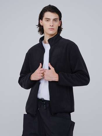 Fliso striukė unisex, su stovinčiu kaklu, išorė iš koralo fliso, vidinė polar fliso apdaila, palaiko šilumą