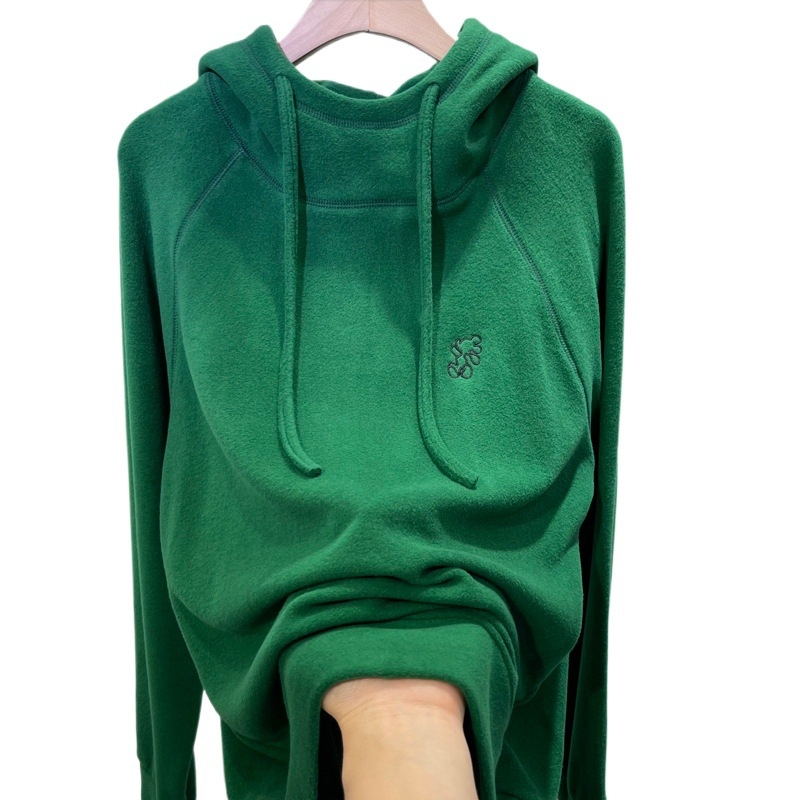 Γυναικείος φούτερ με κουκούλα και fleece επένδυση, χαλαρή γραμμή, μοτίβο καρτούν, πολυεστέρας