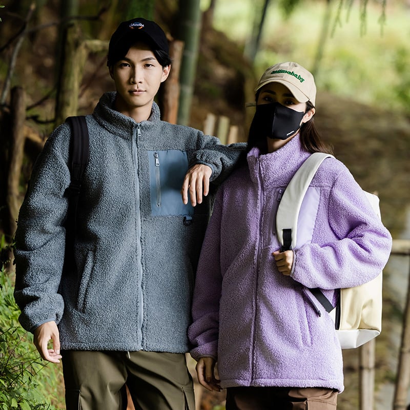 Unisex fliso striukė kardigan stiliaus, žiemai ir rudeniui, fliso pamušalas, be gobtuvo