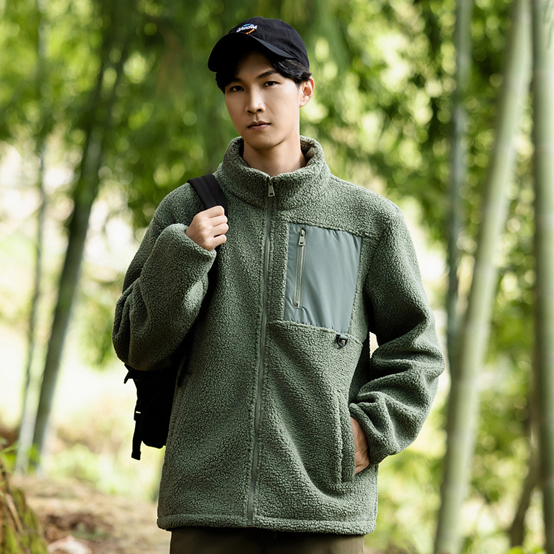 Unisex fliso striukė kardigan stiliaus, žiemai ir rudeniui, fliso pamušalas, be gobtuvo