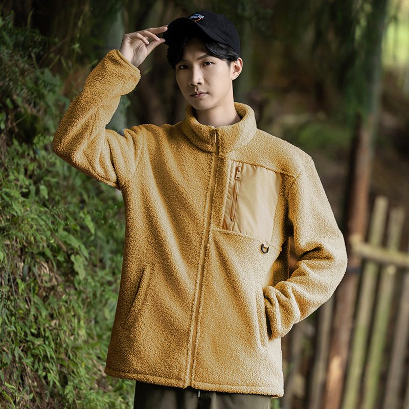 Unisex fliso striukė kardigan stiliaus, žiemai ir rudeniui, fliso pamušalas, be gobtuvo